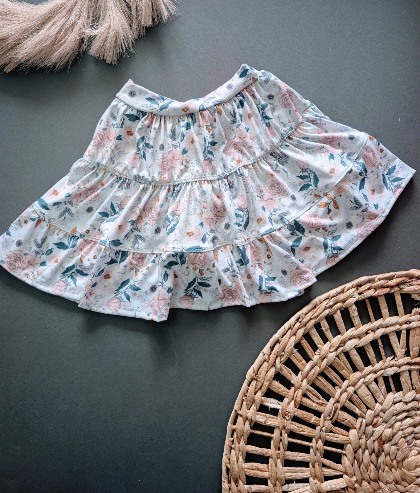 Aurora tiered skirt (bikers attached under)