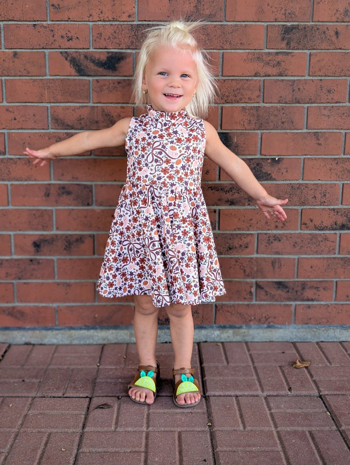 Mock neck twirl dress